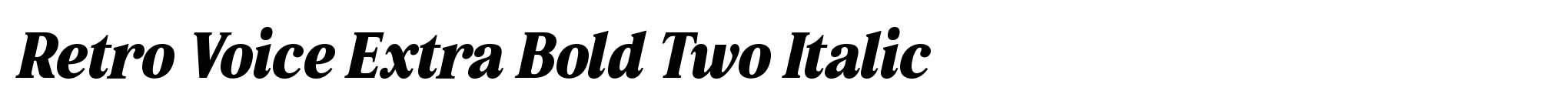 Retro Voice Extra Bold Two Italic image